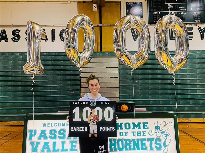 Taylor Hill after scoring her 1,000th point; photo credit: Mr. Salvatore 